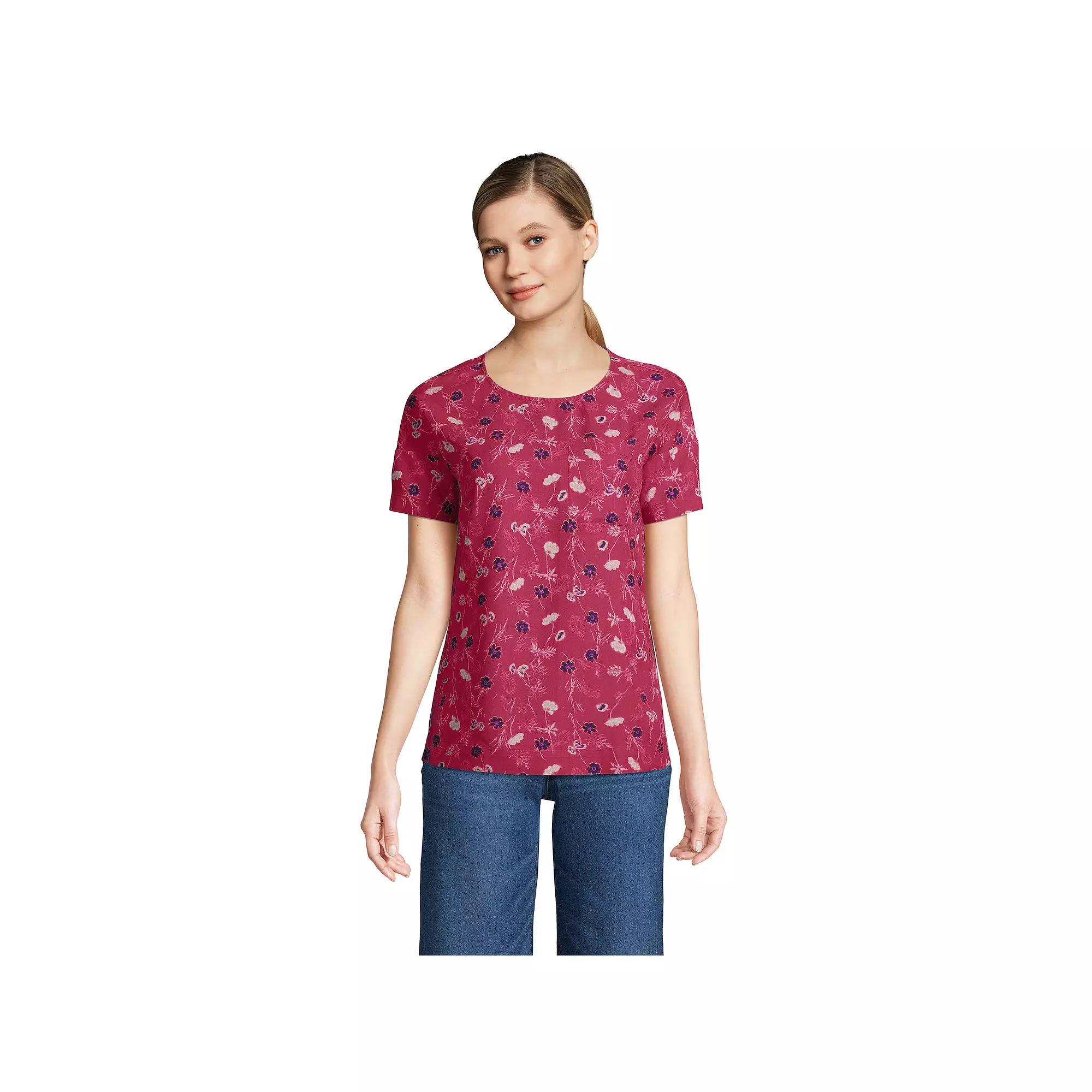 Petite Lands End Short Sleeve Tee, Womens Product Image