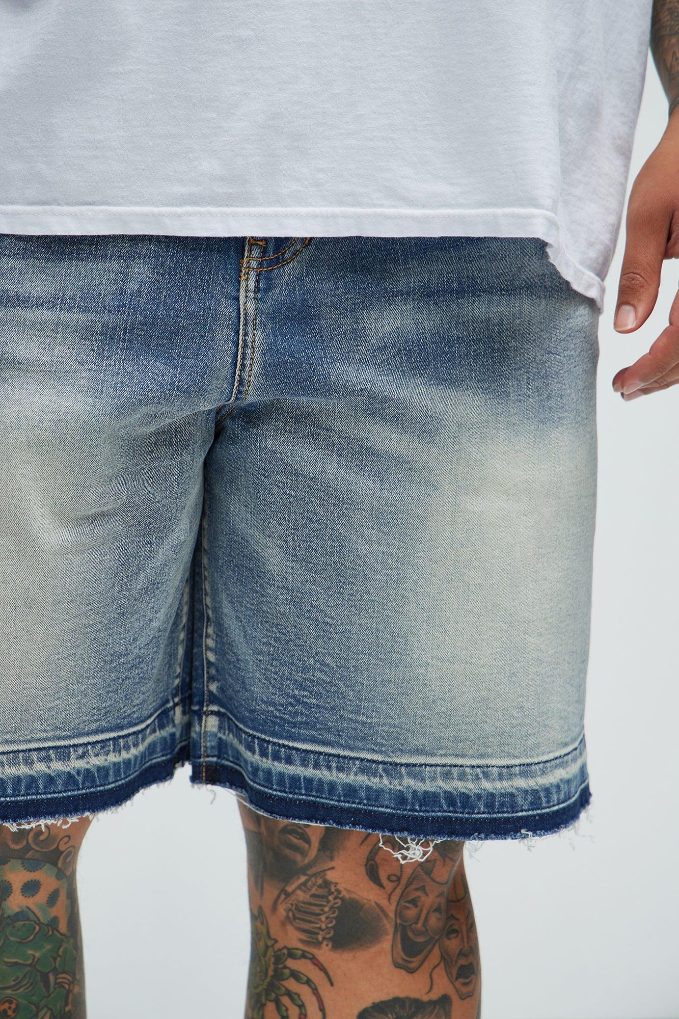 Run Around Relaxed Denim Shorts - Medium Wash Product Image