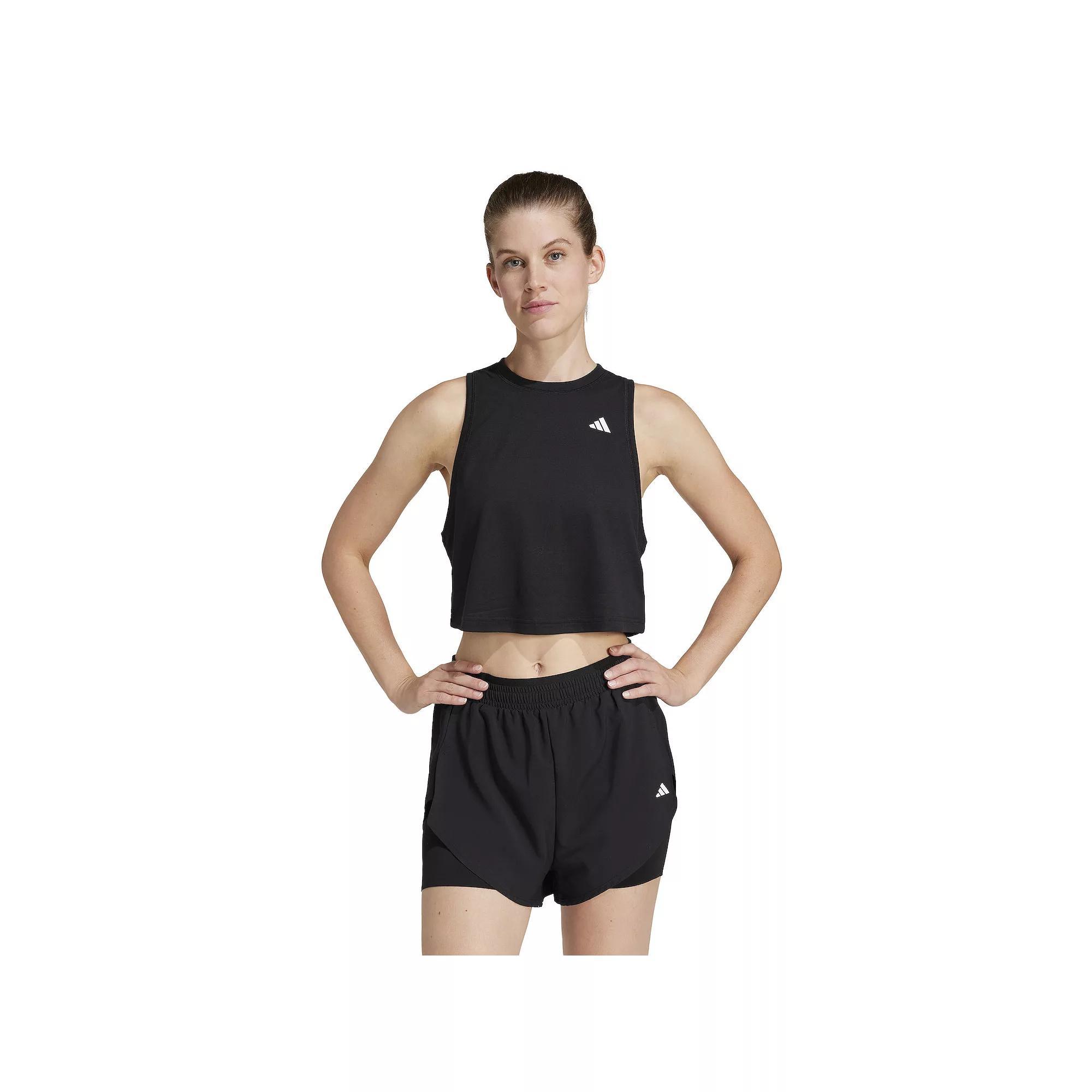 Women's adidas Essentials Boxy Workout Tank Top, Size: XXL, Black Product Image
