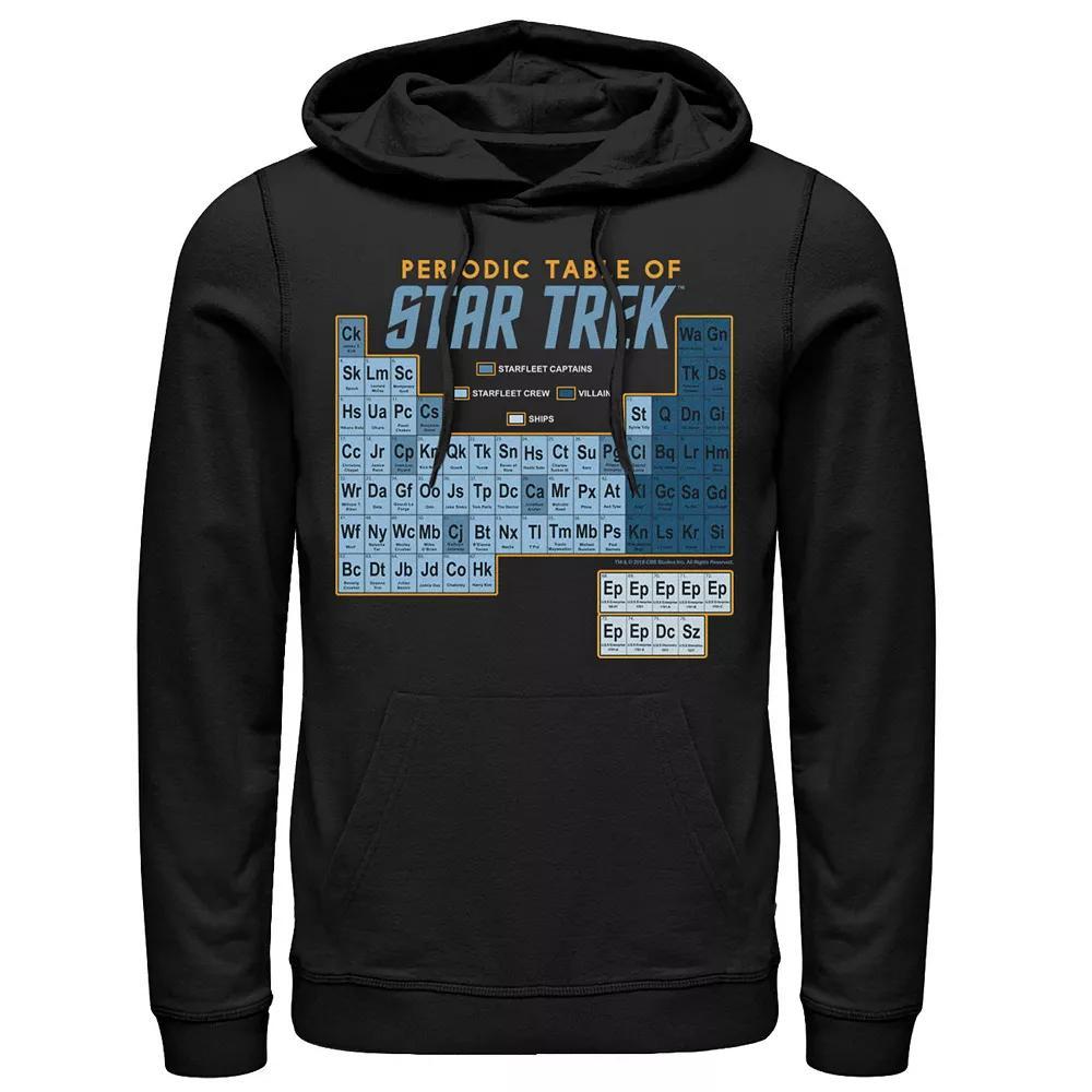 Men's Star Trek Original Series Periodic Table Map Hoodie, Size: XL, Black Product Image