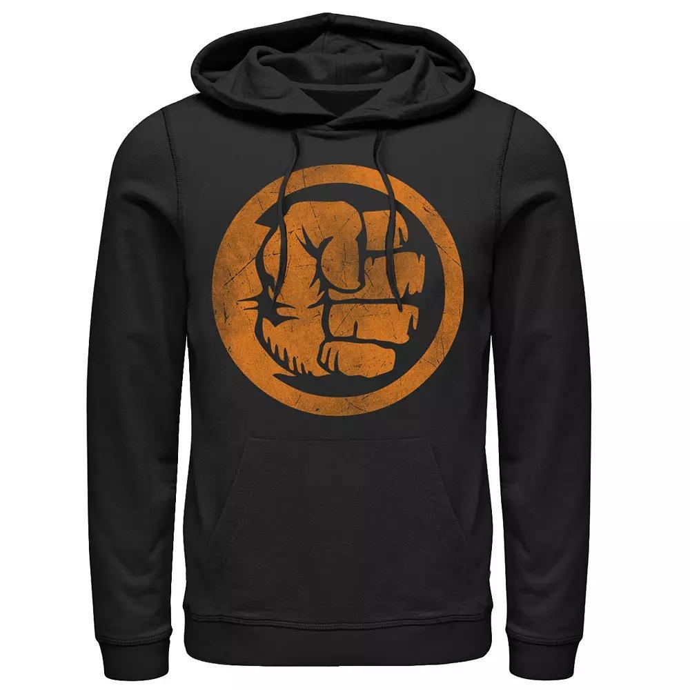 Men's Marvel Hulk Logo Cut-Out Halloween Hoodie, Size: XL, Black Product Image