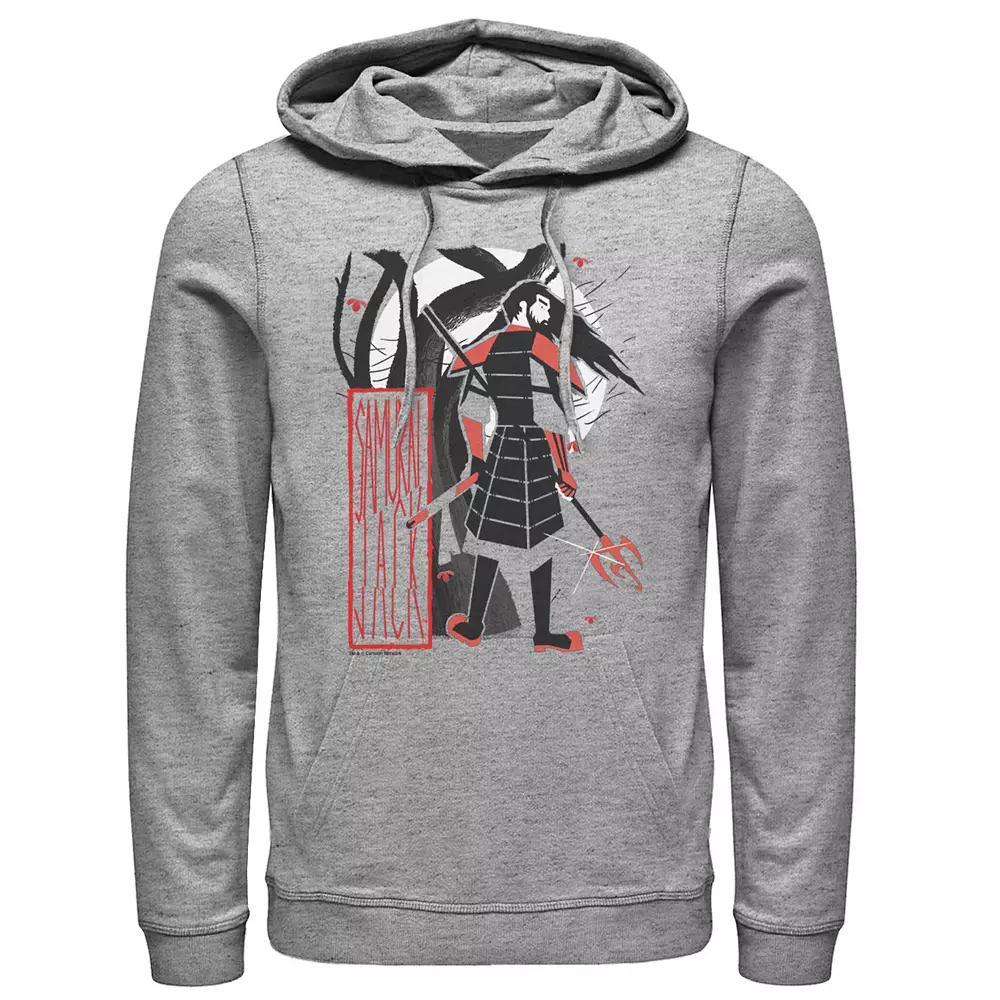 Men's Cartoon Network Samurai Jack Artistic Portrait Hoodie, Size: XXL, Athletic Grey Product Image