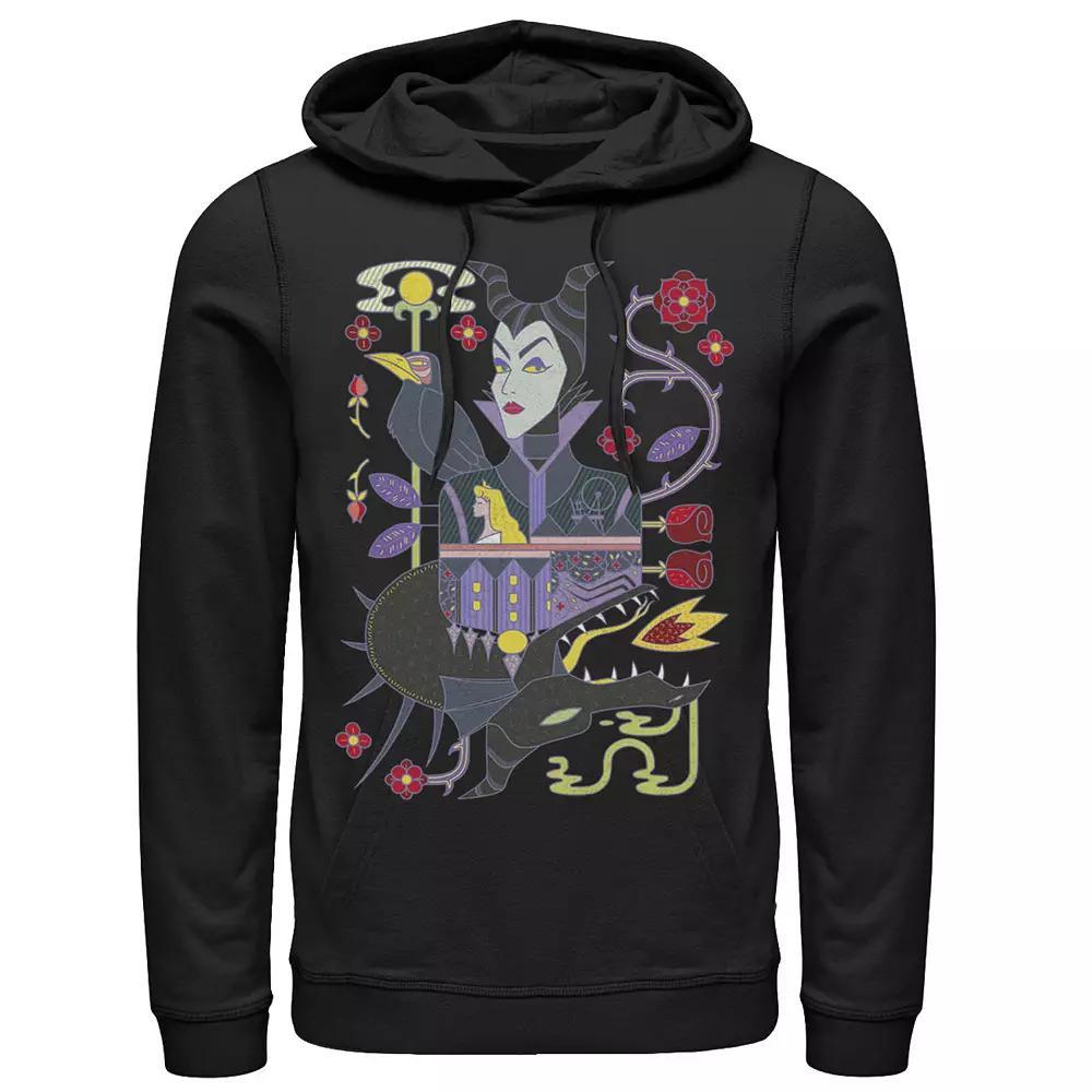Disney's Sleeping Beauty Maleficent Playing Card Men's Hoodie, Size: XL, Black Product Image