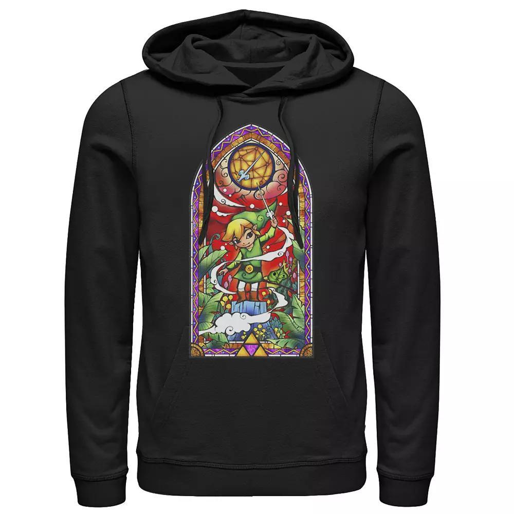 Men's Nintendo Zelda Wind Waker Stained Glass Hoodie, Size: XL, Black Product Image