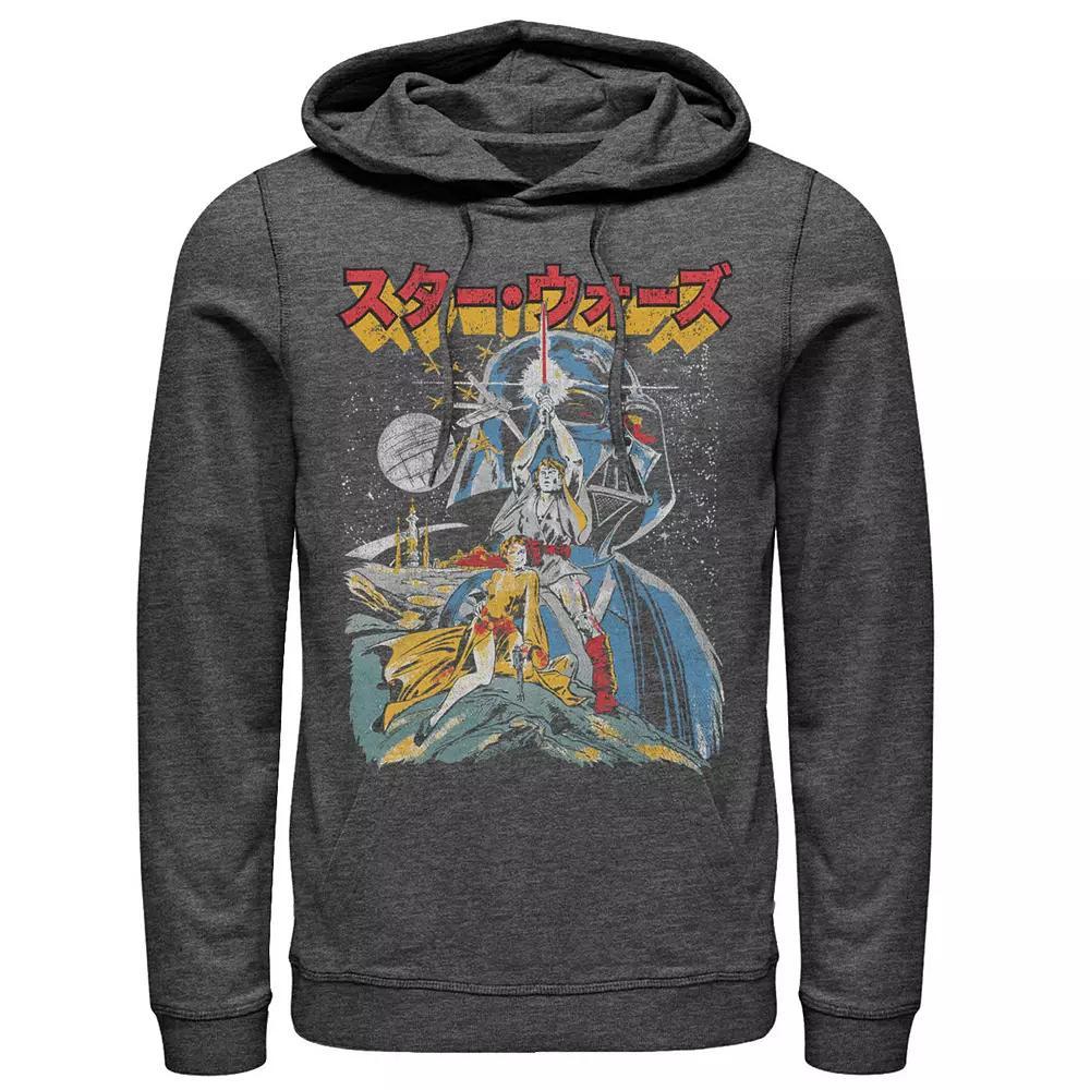 Mens Star Wars Cartoon Sketched Style Poster Hoodie Blue Product Image