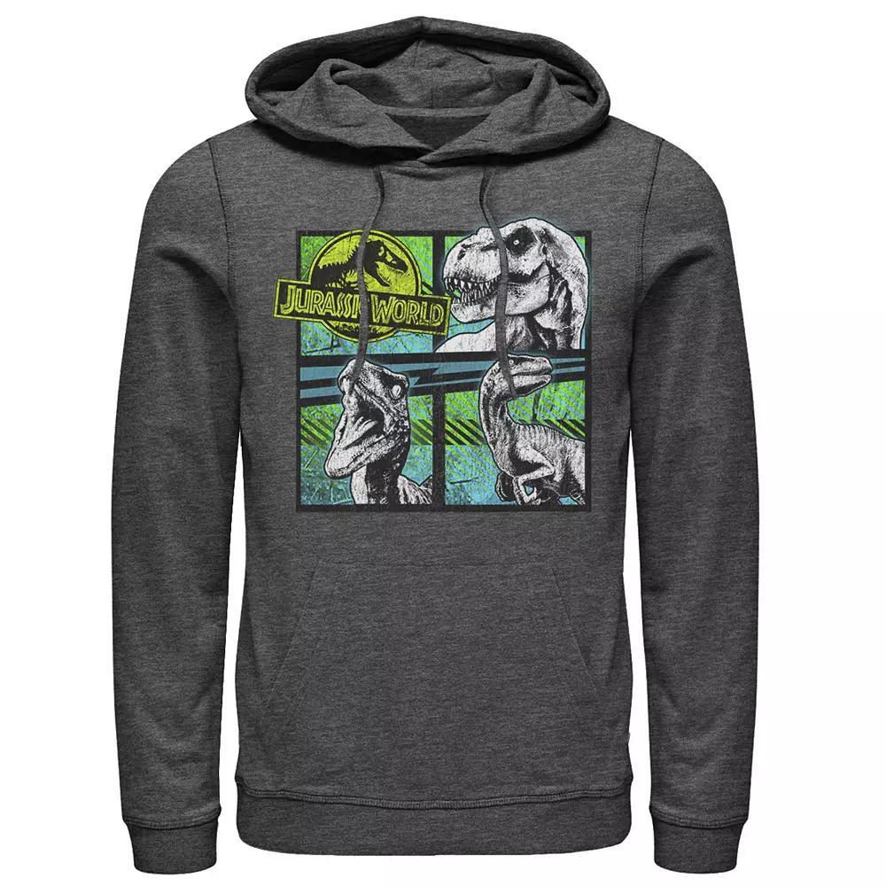Men's DC Comics Batman Yellow Line Chest Logo Hoodie, Size: XL, Grey Heather Product Image