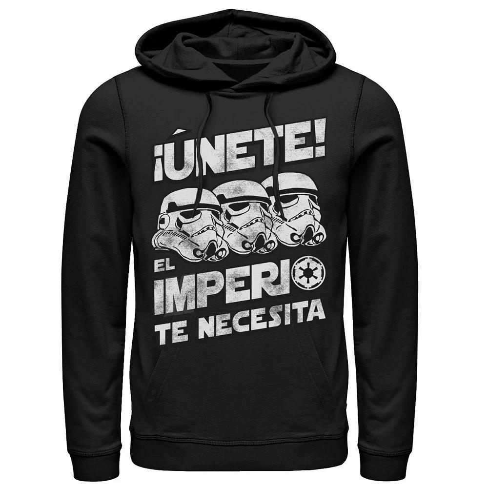 Men's Star Wars Unete El Imperio Te Necesita Stormtrooper Faded Portrait Hoodie, Size: XL, Athletic Grey Product Image