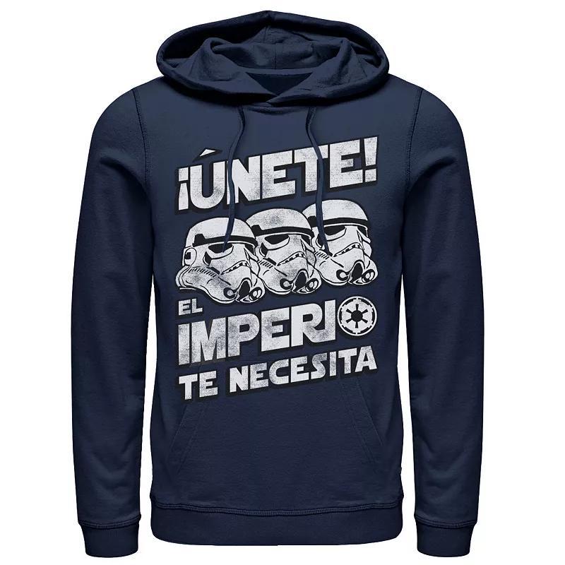 Men's Star Wars Unete El Imperio Te Necesita Stormtrooper Faded Portrait Hoodie, Size: XL, Athletic Grey Product Image