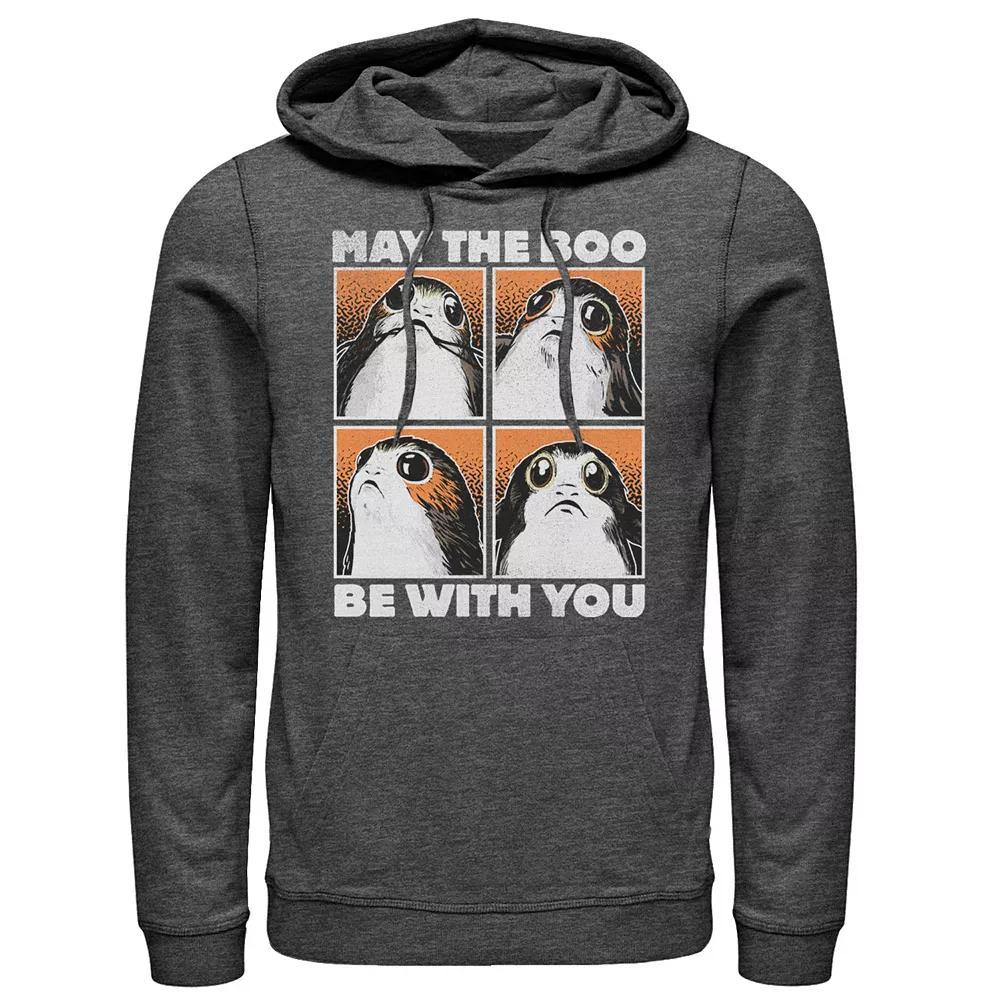Men's Star Wars Porg "May The Boo Be With You" Hoodie, Size: XXL, Grey Heather Product Image