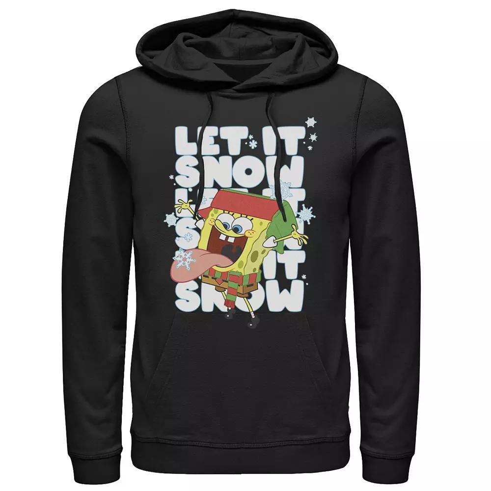 Mens Nickelodeon Spongebob Squarepants Let It Snow Let It Snow Let It Snow Graphic Hoodie Product Image