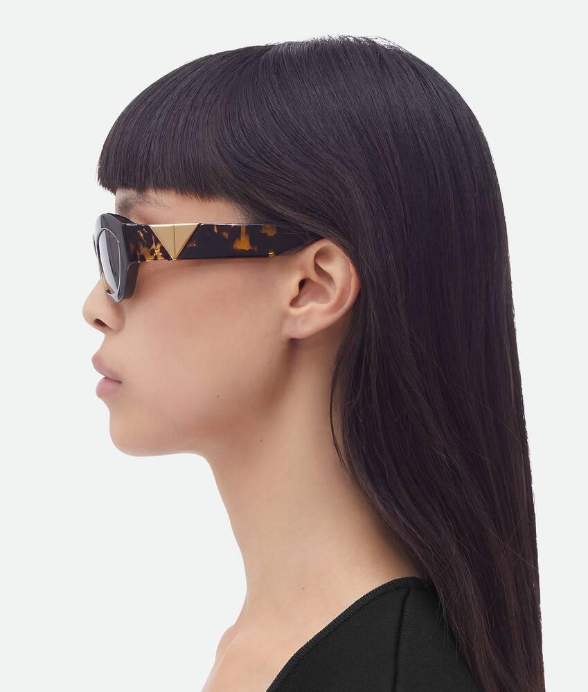 Women's Angle Hexagonal Sunglasses in Havana / Brown Product Image