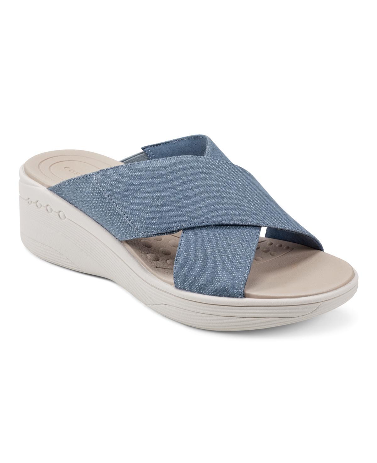 Easy Spirit Bindie Women's X-Band Wedge Slide Sandals, Size: 9, Black Product Image