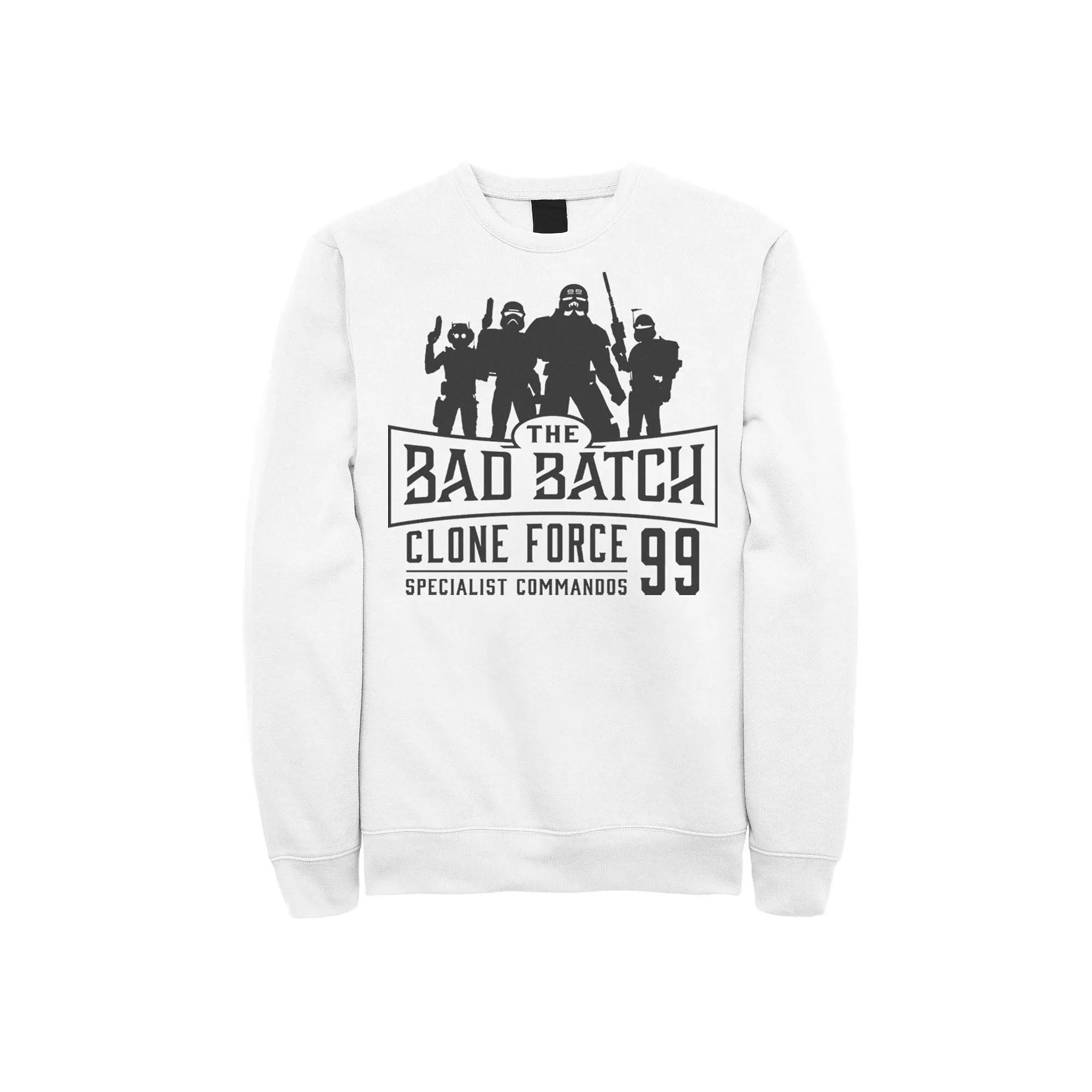 Men's Star Wars: The Clone Wars Bad Batch Emblem Sweatshirt, Size: XXL, White Product Image