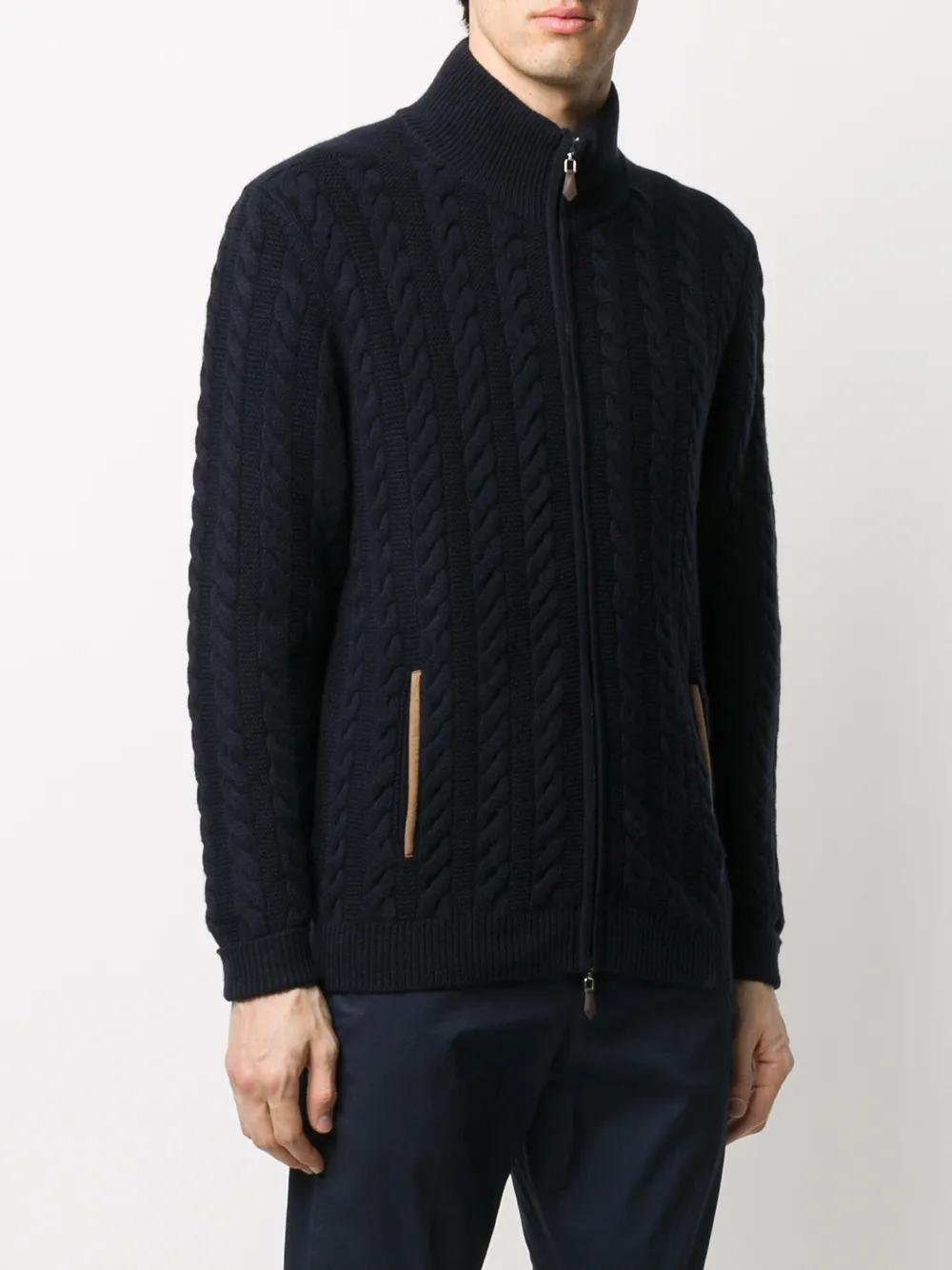 long sleeve cable knit sweater Product Image