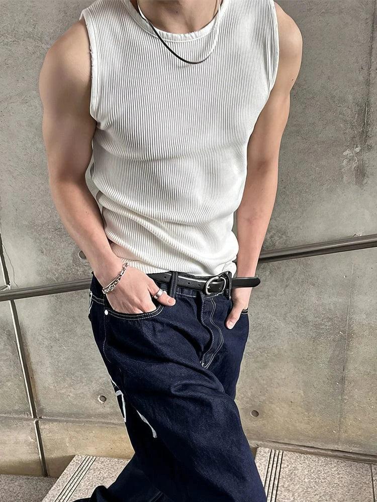 RT No. 18278 DISTRESSED KNIT TANK TOP Product Image