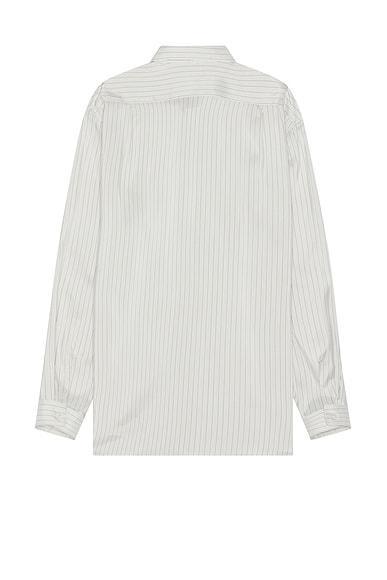 THE ROW Albie Shirt In Grey Stripe Product Image