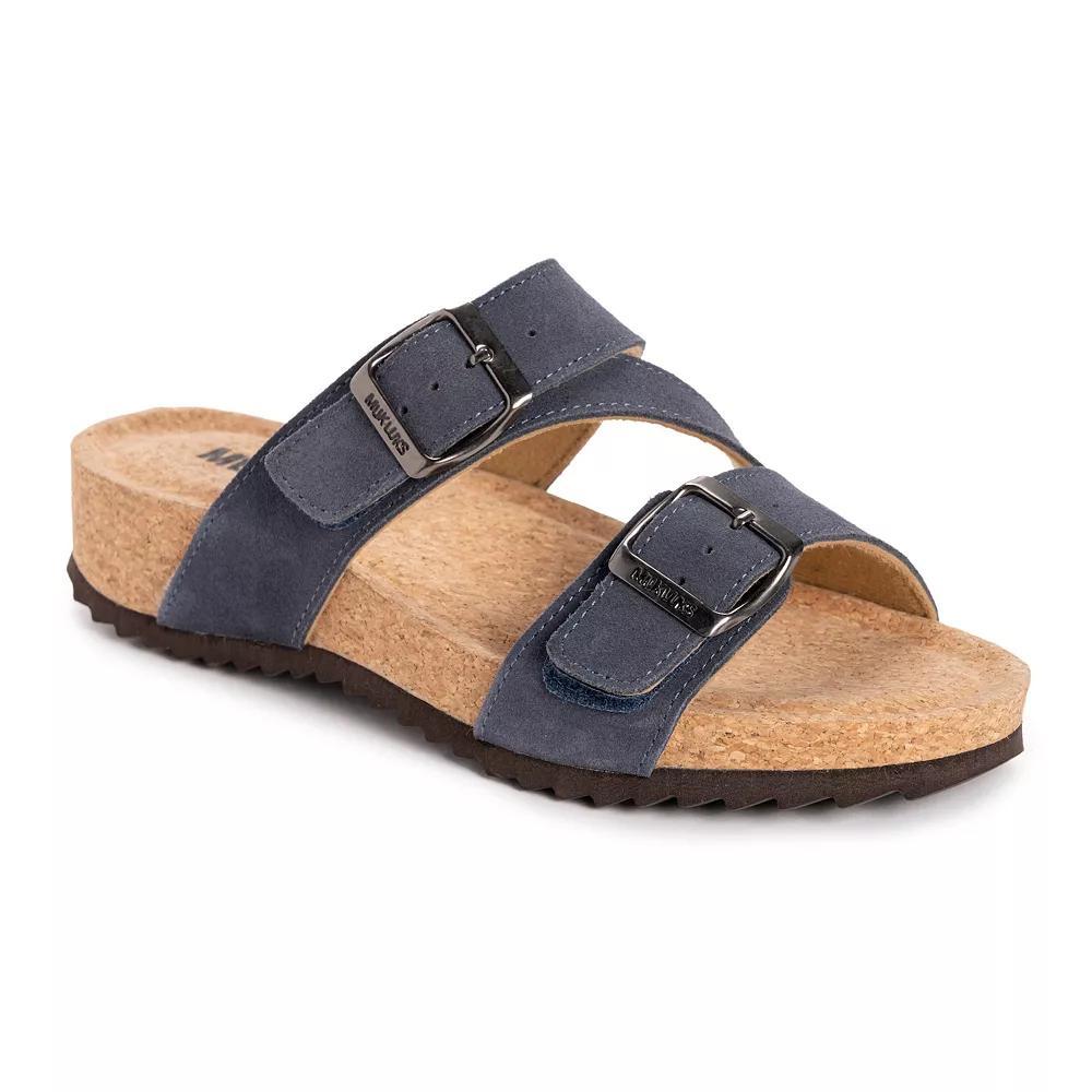 MUK LUKS Poppy Women's Suede Slide Sandals, Size: 11, Blue Product Image