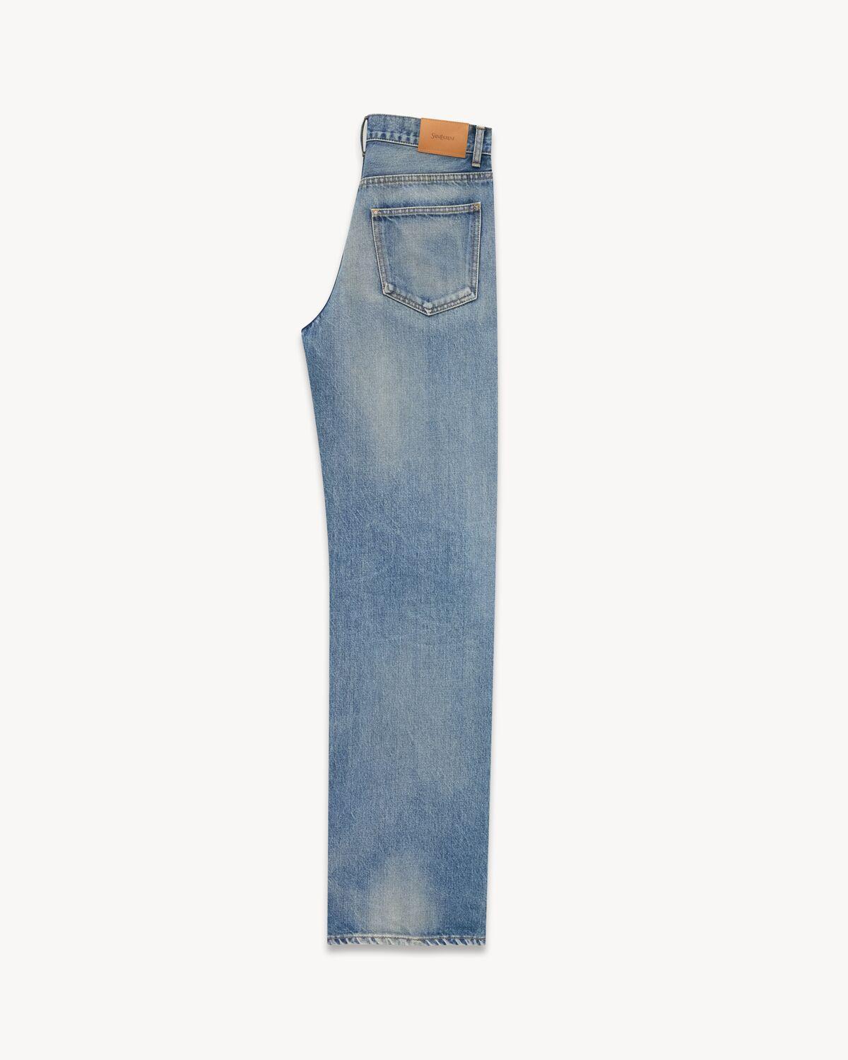 Baggy Jeans in Benjamin Blue Denim | Saint Laurent | YSL.com Product Image