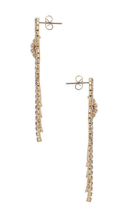 Ettika Gatsby Fringe Drop Statement Earrings in 18K Gold Plate Product Image