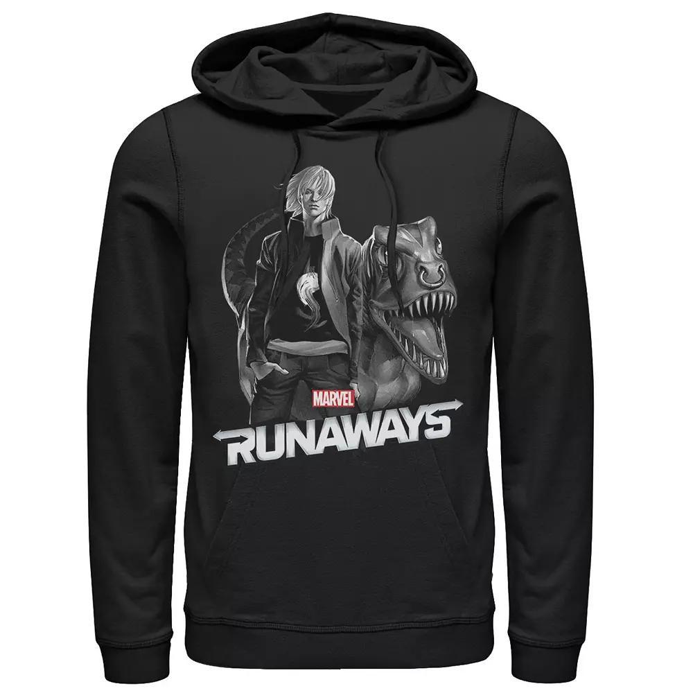 Men's Marvel Runaways Chase Stein Dark Portrait Graphic Hoodie, Size: Large, Black Product Image