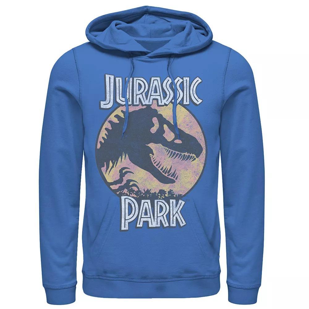 Men's Jurassic Park Blue And Orange Retro Rex Hoodie, Size: XXL, Royal Product Image