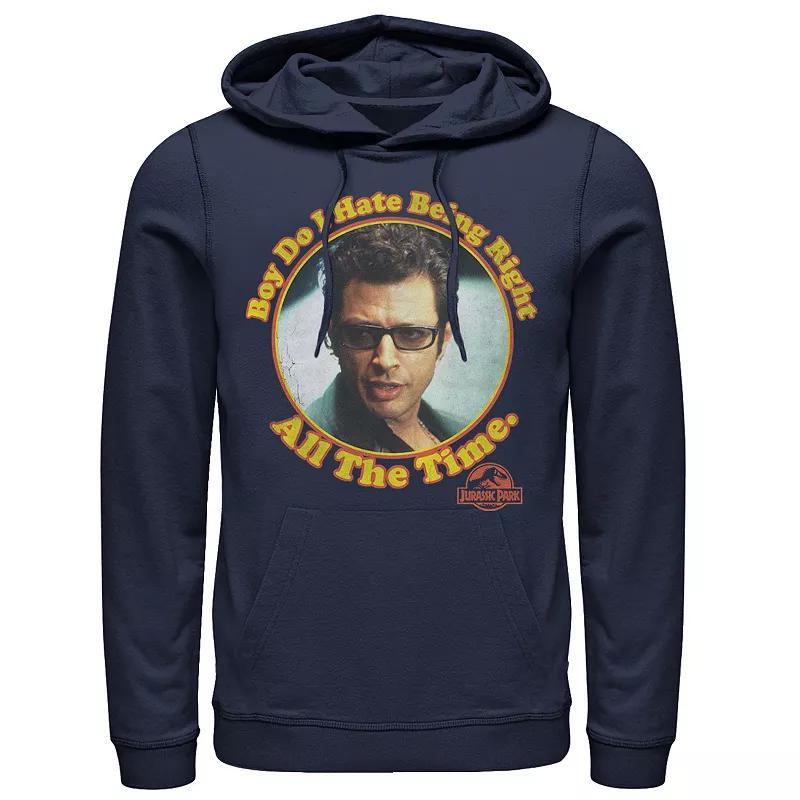 Men's Jurassic Park Hate Being Right All The Time Hoodie, Size: Small, Grey Heather Product Image