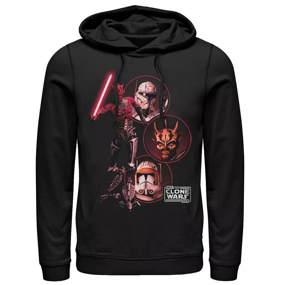 Men's Star Wars: Clone Wars Dark Side Group Shot Hoodie, Size: Large, Black Product Image