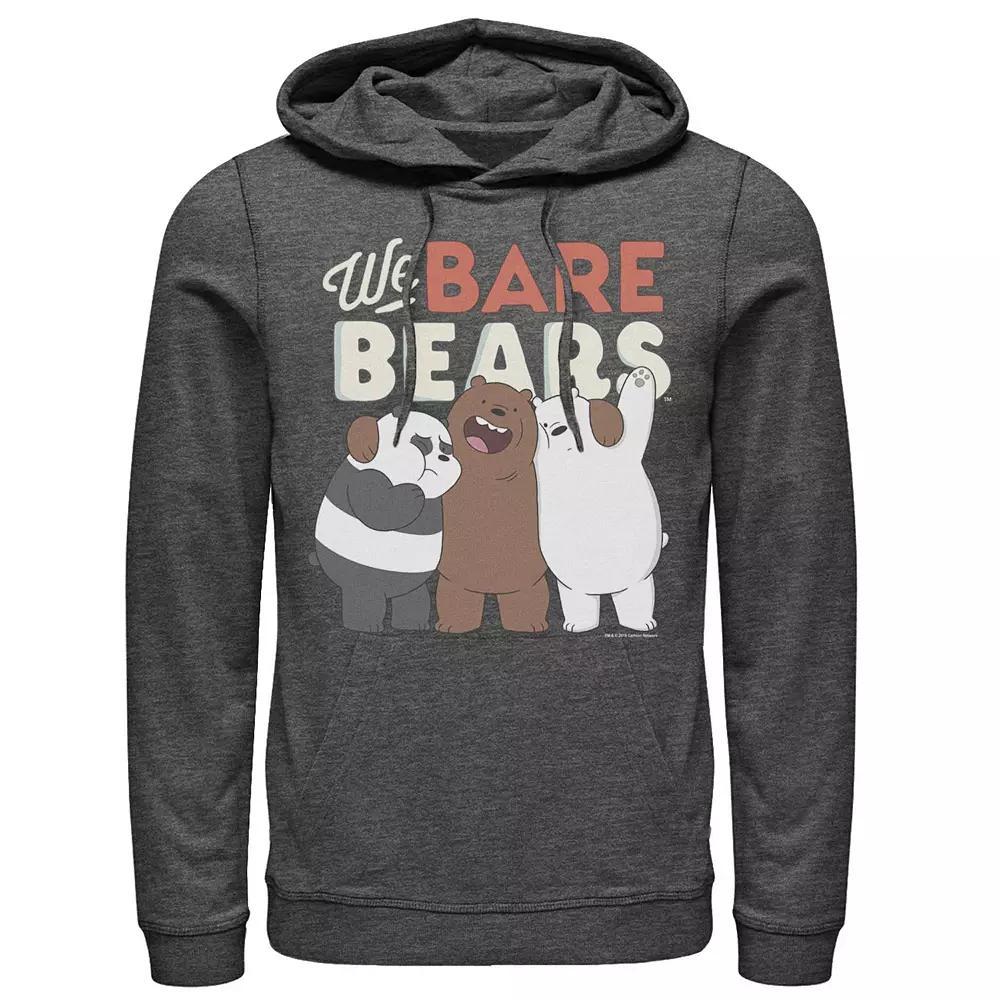 Men's Cartoon Network We Bare Bears Group Portrait Hoodie, Size: Medium, Grey Heather Product Image