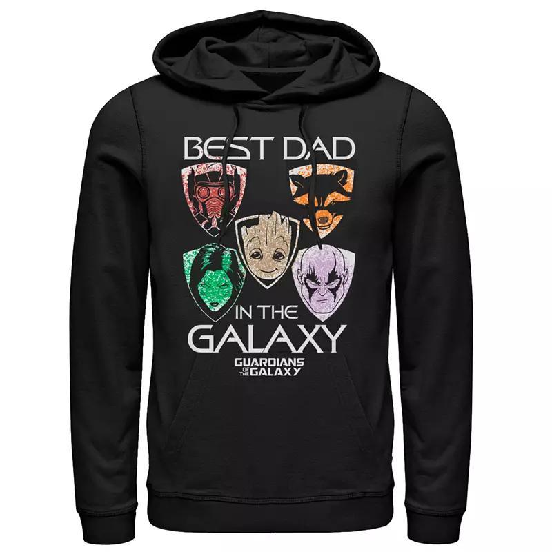 Men's Marvel Guardians Of The Galaxy Best Dad Hoodie, Size: Small, Black Product Image