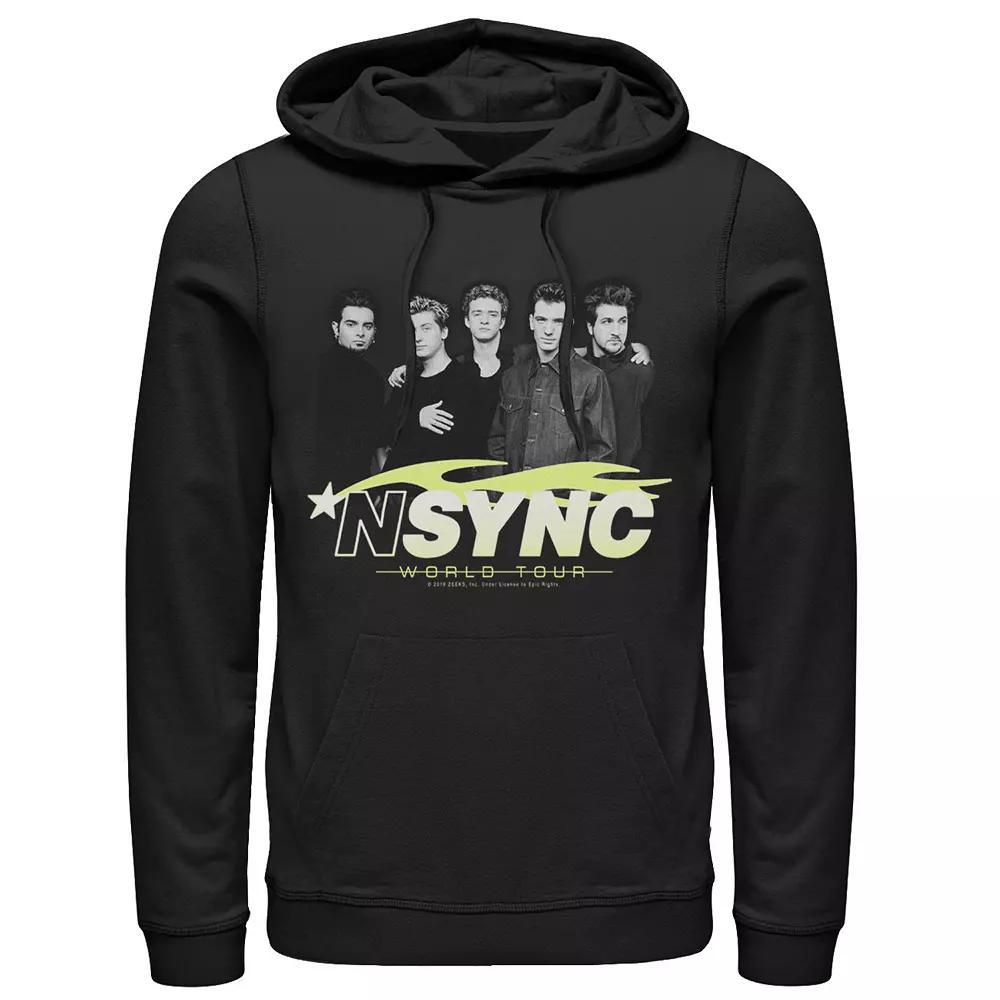 Men's NSYNC World Tour Portrait Hoodie, Size: XL, Black Product Image
