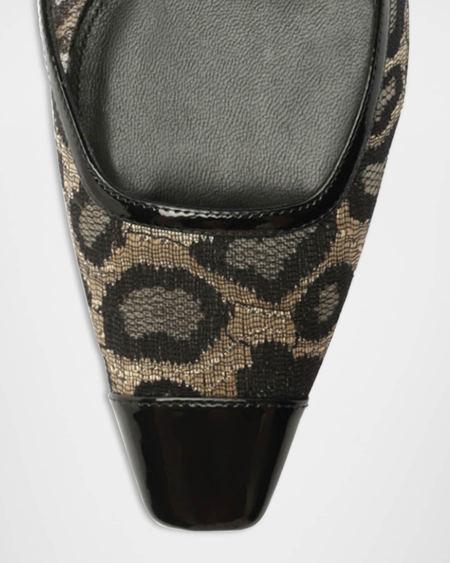 Olivia Leopard Mesh Slingback Pumps Product Image