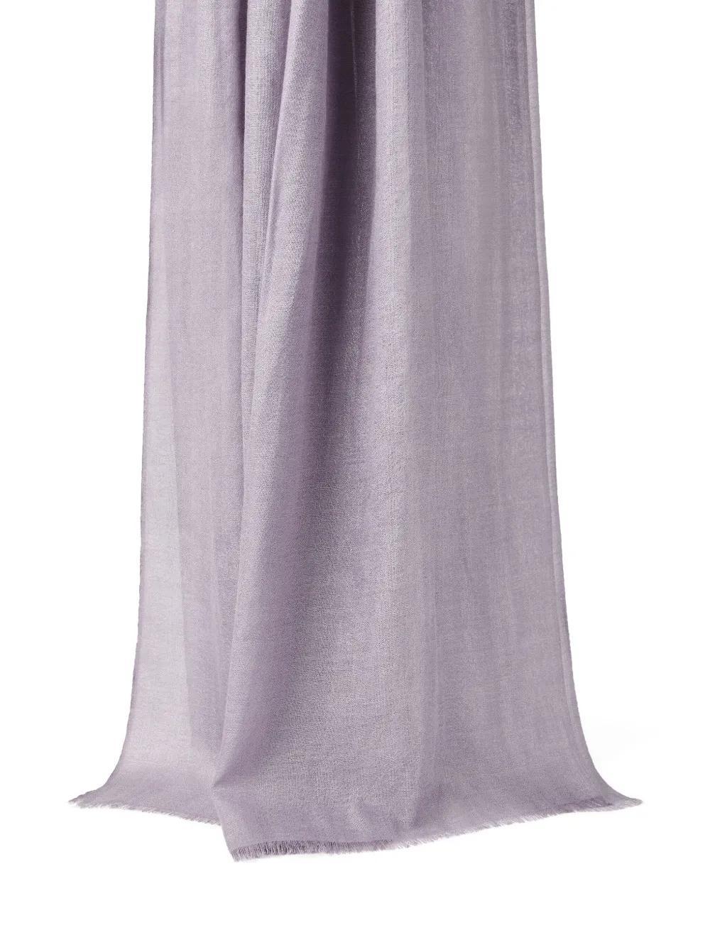 BRUNELLO CUCINELLI Translucent Fringe-edge Scarf In Purple Product Image