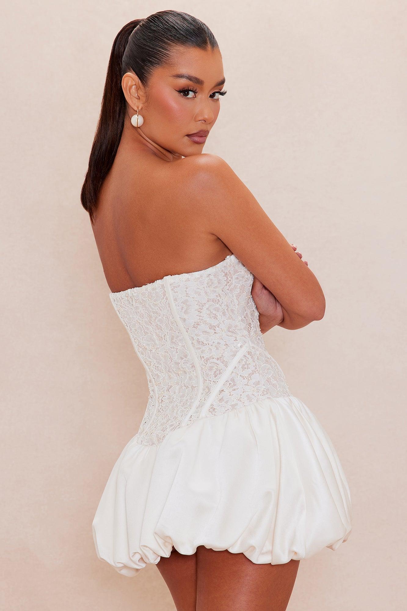 Anastasia Bubble Mini Dress - Ivory/combo Product Image
