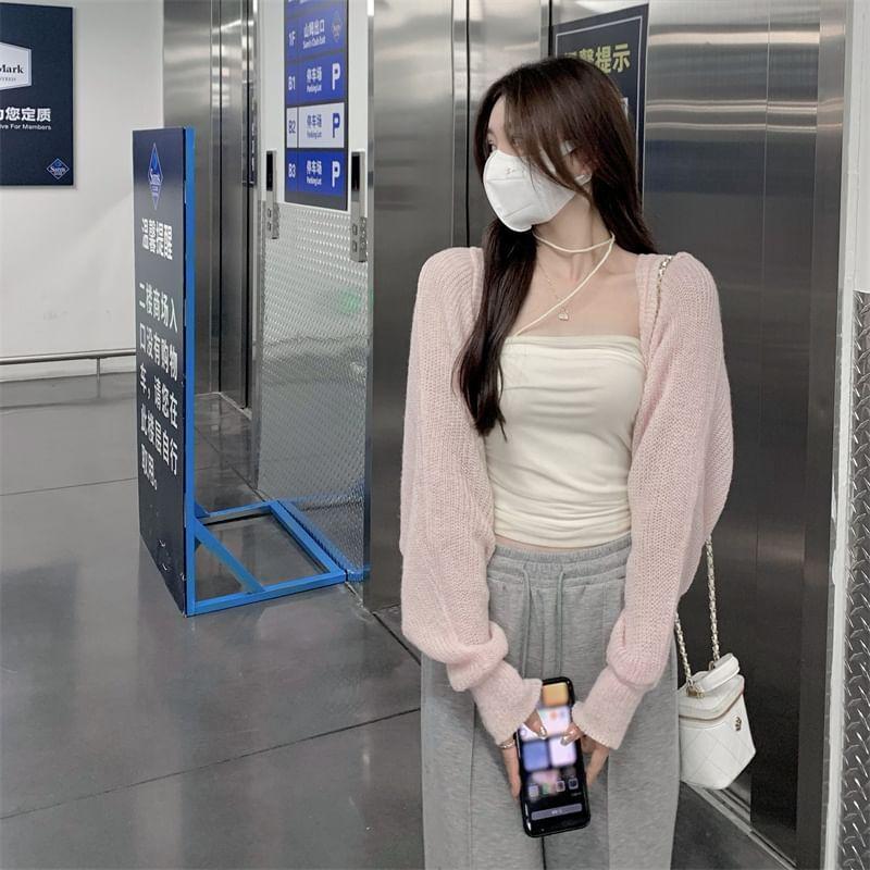 Plain Tube Top / Cardigan Product Image