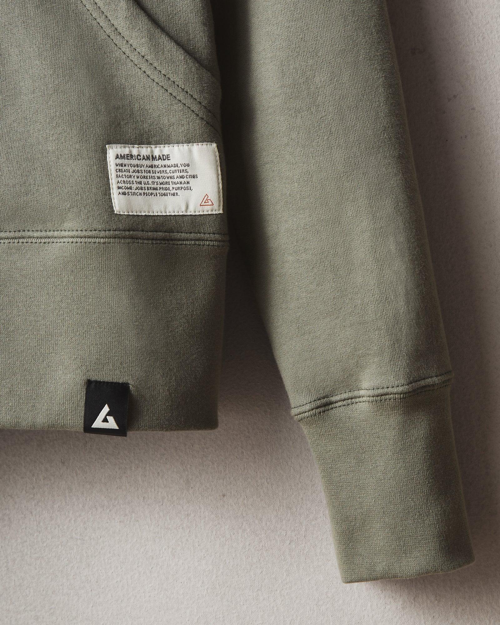 Classic Full Zip Waffle Hood - Mulled Basil Female Product Image