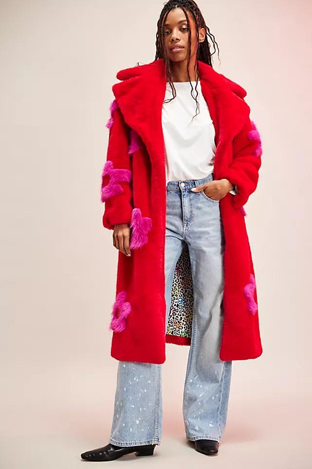 Jayley Collection Hand-Cut Floral Maxi Coat Product Image