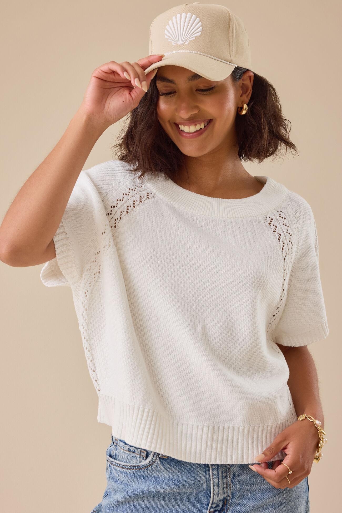 Maci Crochet Boxy Pullover Product Image