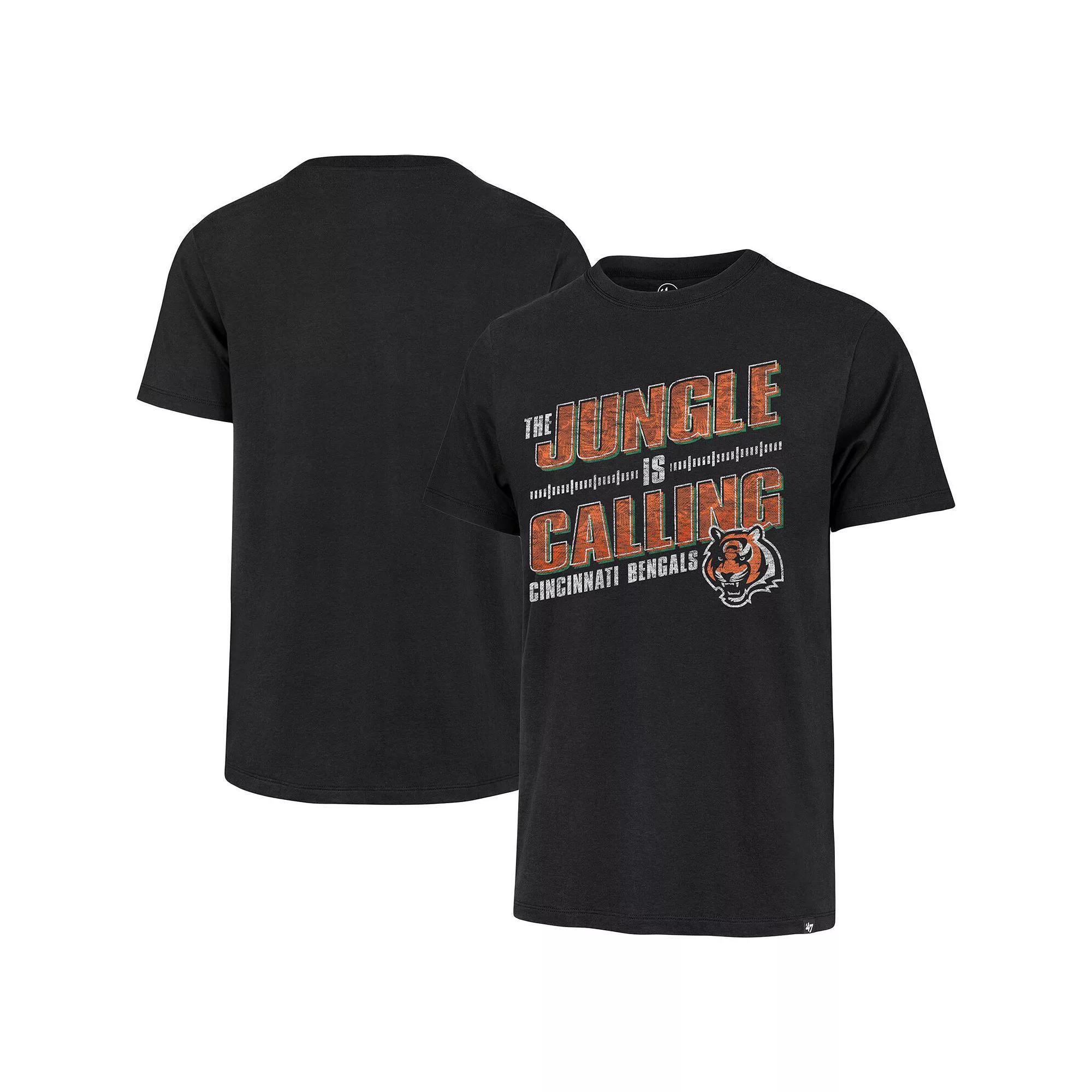Men's '47 Black Cincinnati Bengals Regional Franklin T-Shirt, Size: Medium Product Image