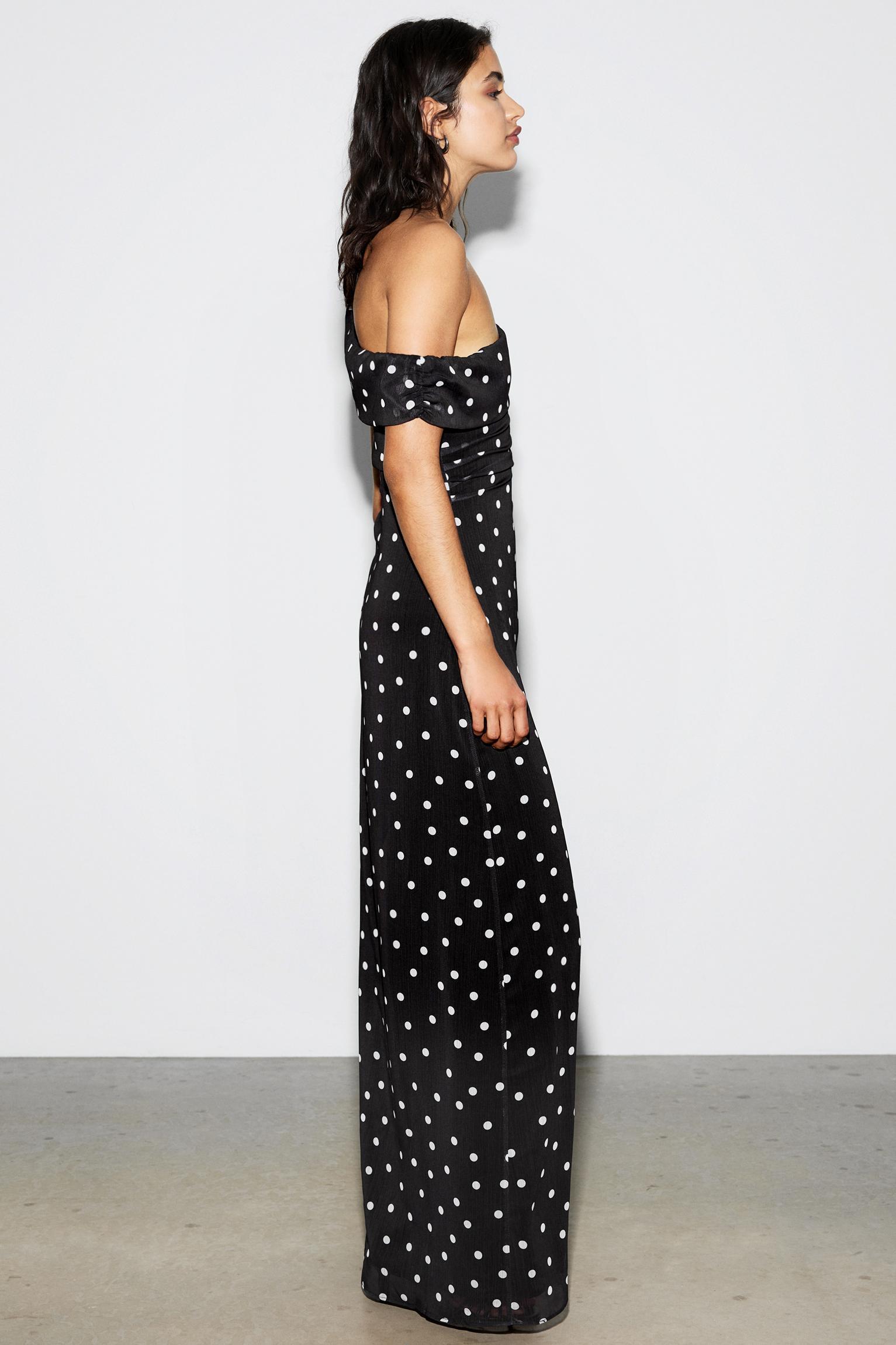Asymmetric polka dot dress Product Image
