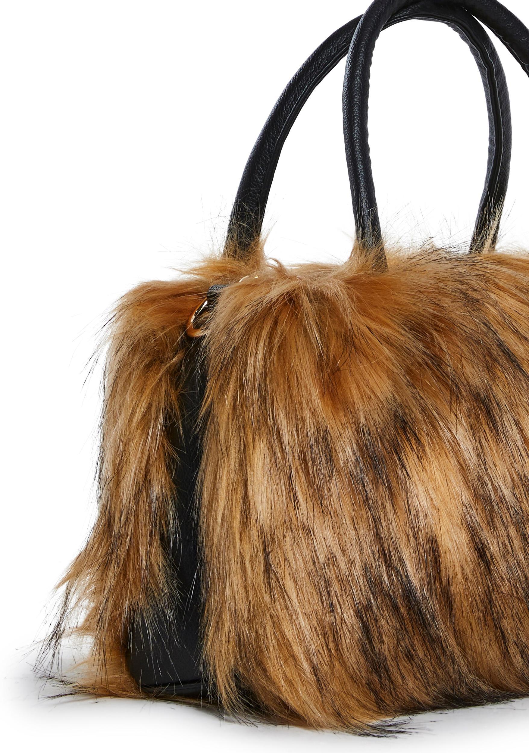 Shaggy Shoulder Weekender Bag - Brown Product Image