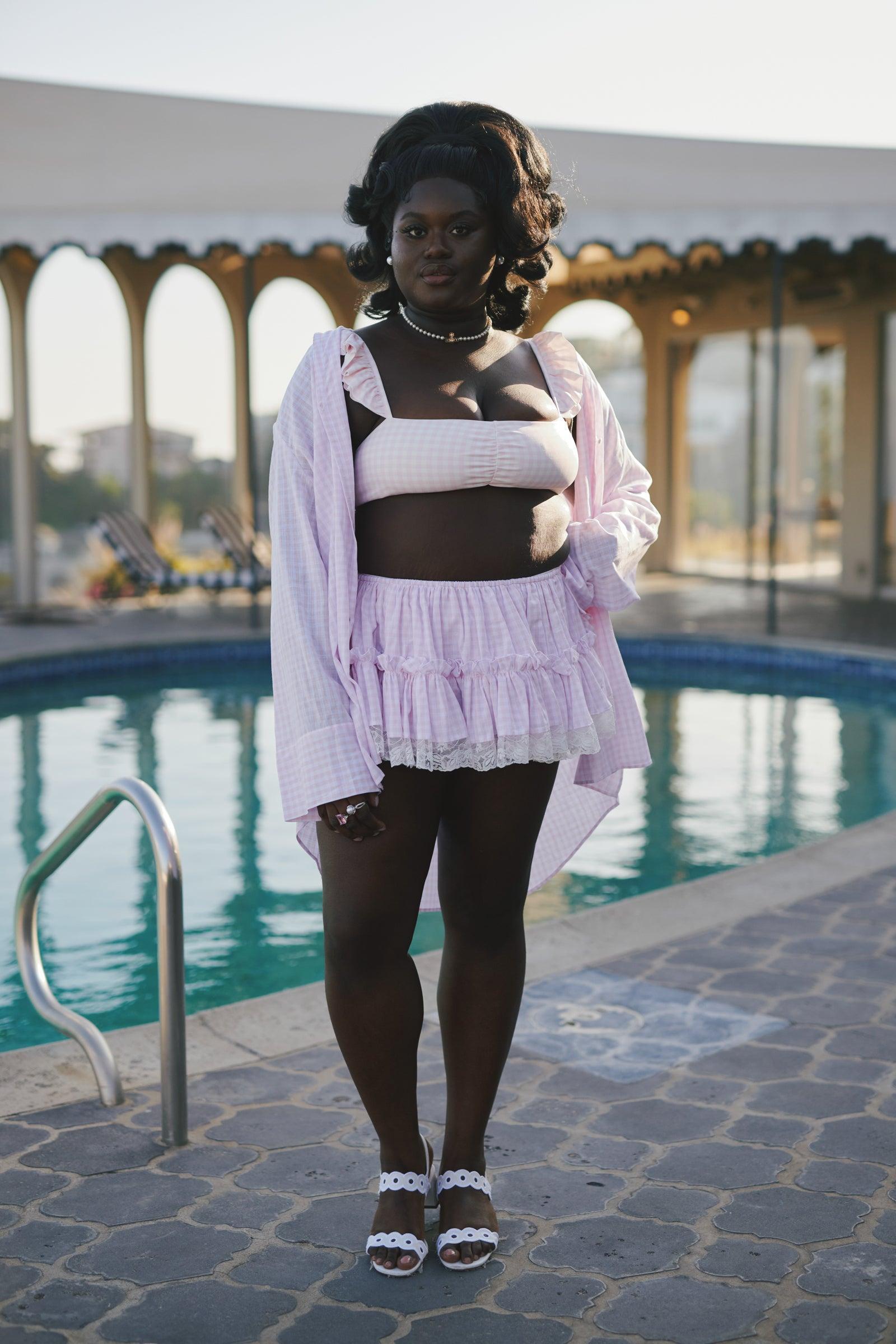 The Pink Gingham Degas Skirt Product Image