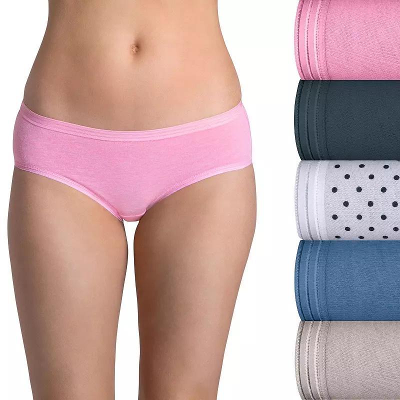 Women's Fruit of the Loom® Ultra Soft 5-pack Hipster Panties 5DUSKHP, Size: 7, Sweet Ivory Asst Product Image