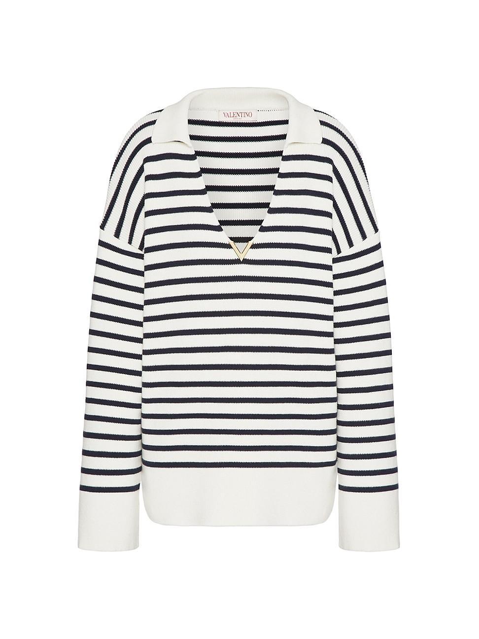 VALENTINO V In Avorio/navy Product Image