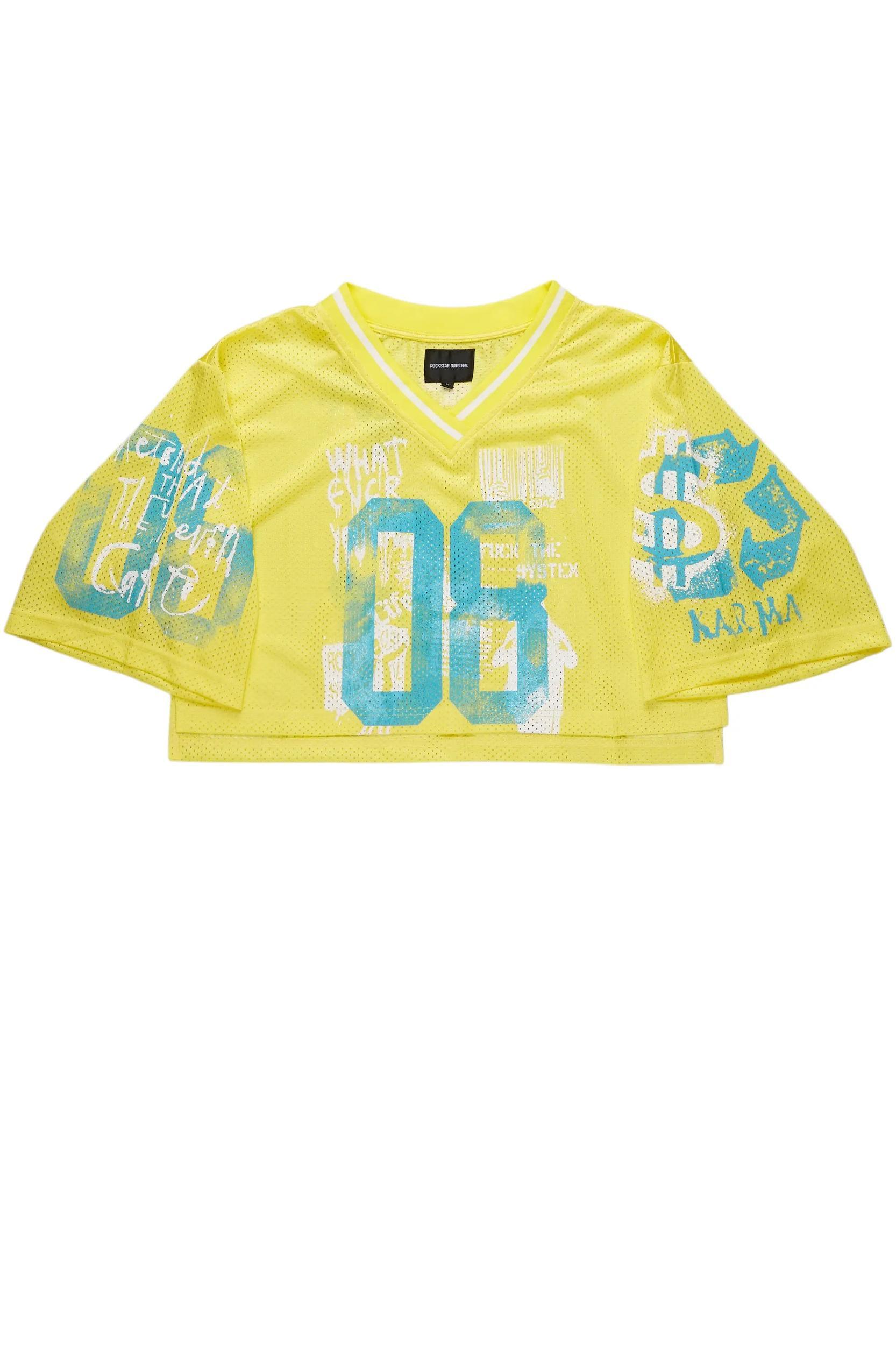 Riana Yellow Mesh Jersey Female Product Image