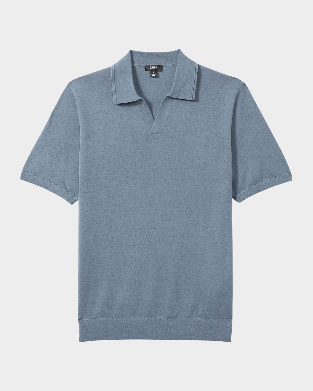 Mens Duchie Merino Wool Open Collar Polo Shirt Product Image