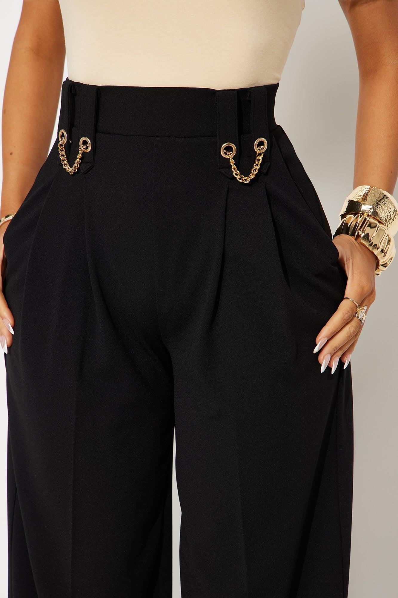 Office Mood Wide Leg Trouser - Black Product Image