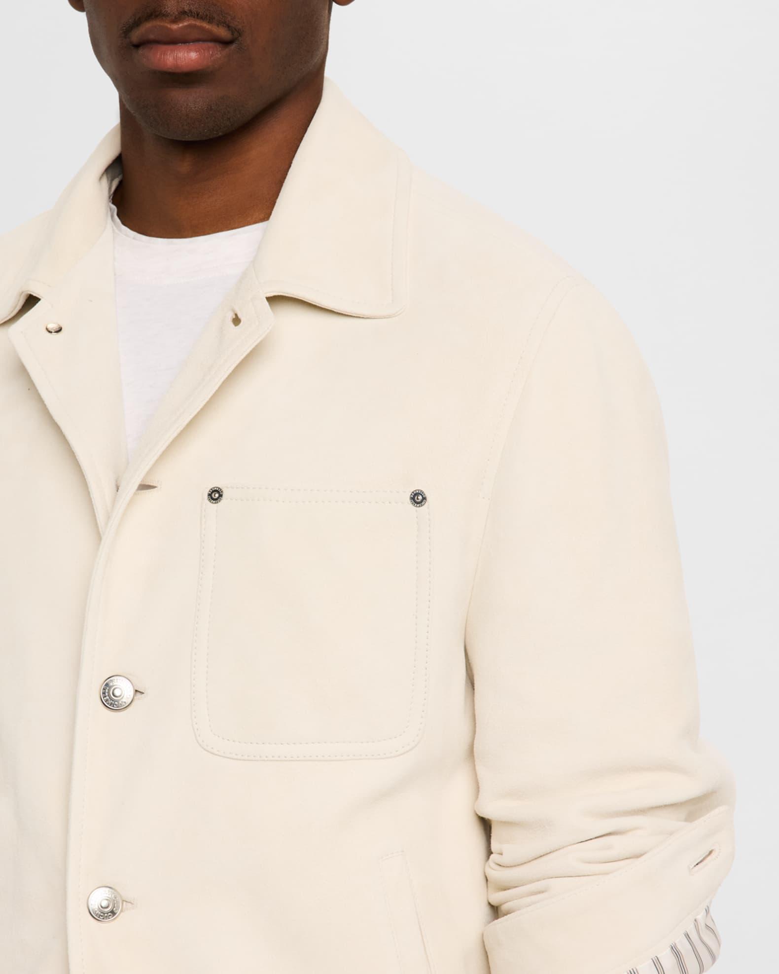 Men's Suede Shirt Jacket Product Image