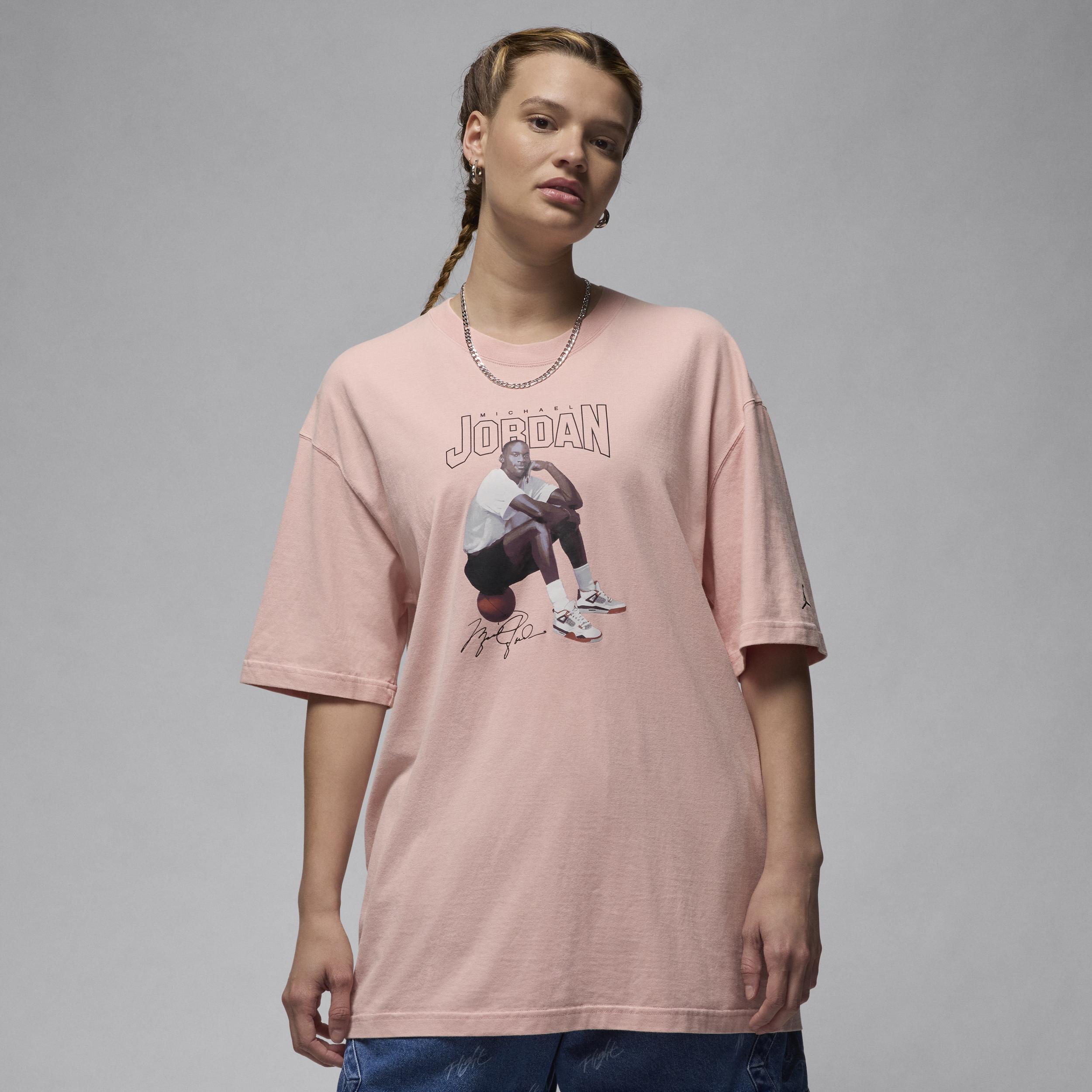 Jordan Womens Short-Sleeve Oversized Graphic T-Shirt Product Image