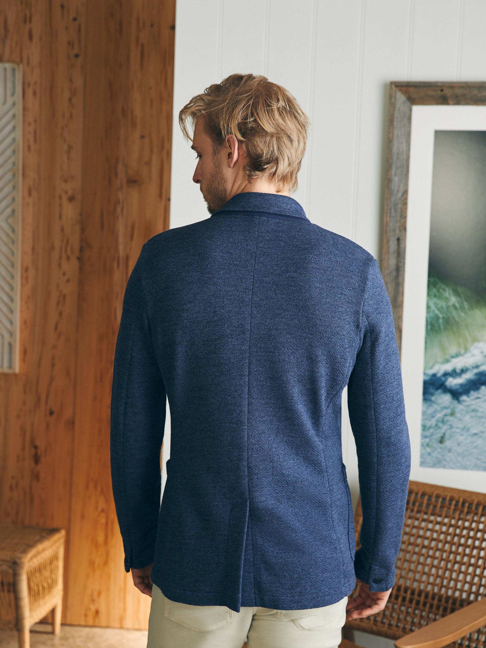 Inlet Knit Blazer (Short) - Deep Navy Melange Male Product Image
