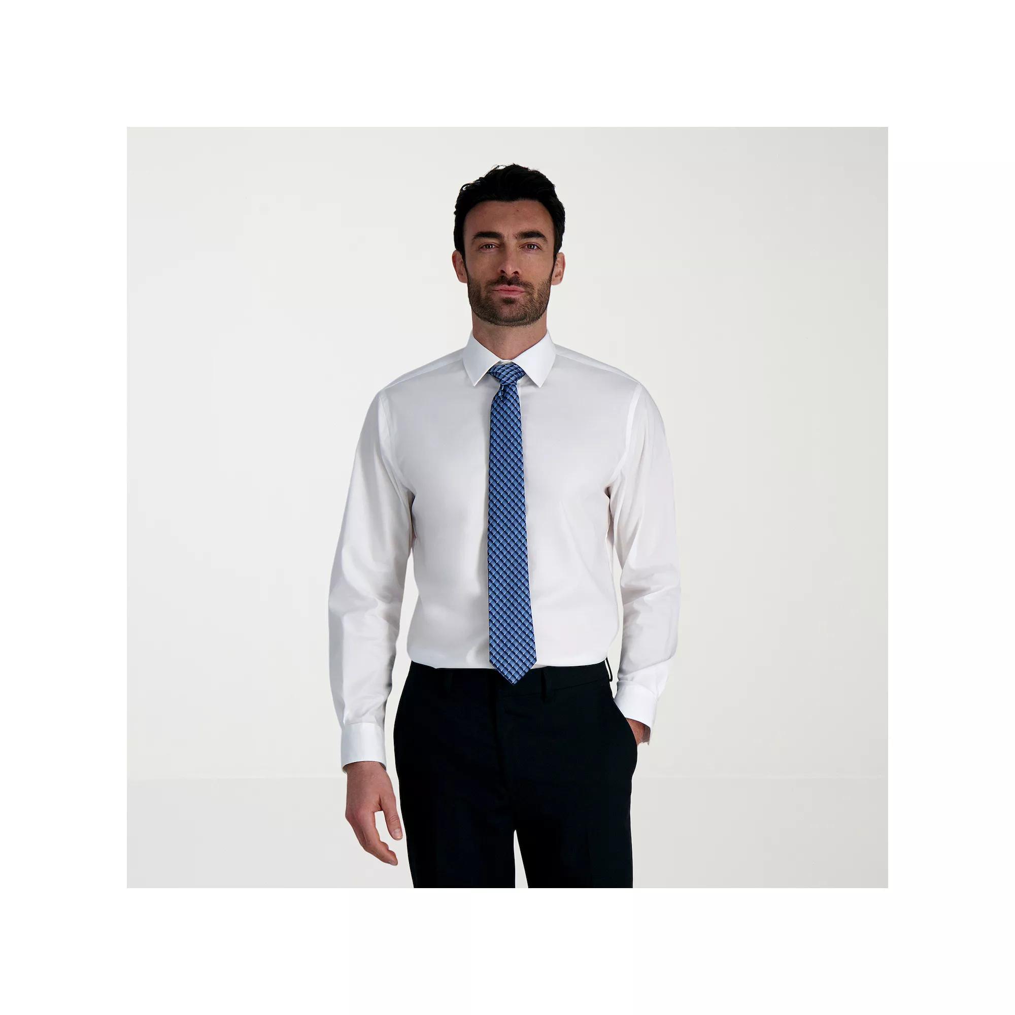Men's Haggar® Premium Comfort Classic Fit Wrinkle Resistant Dress Shirt, Size: 16.5-34/35, White Product Image